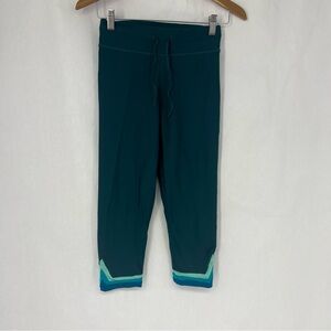 The Upside Teal Leggings with Chevron Detail